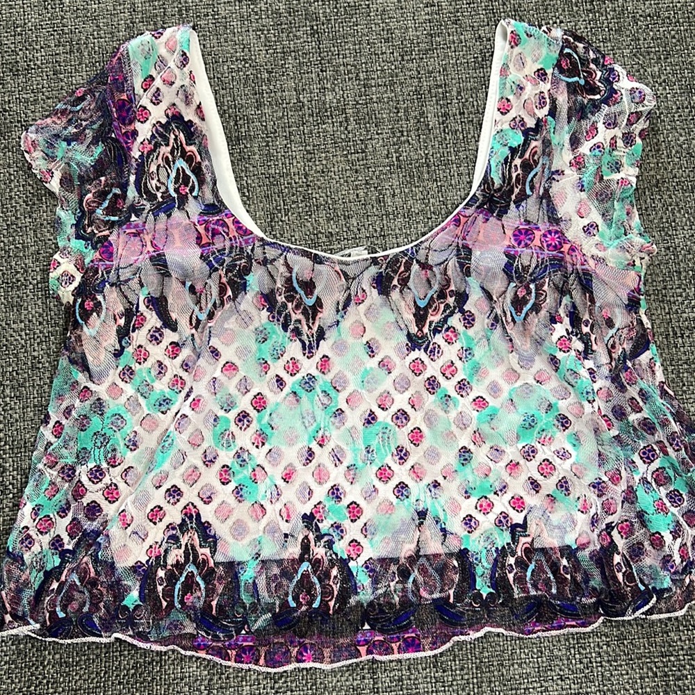 Charlotte Russe Lace Crop Top | Size M
